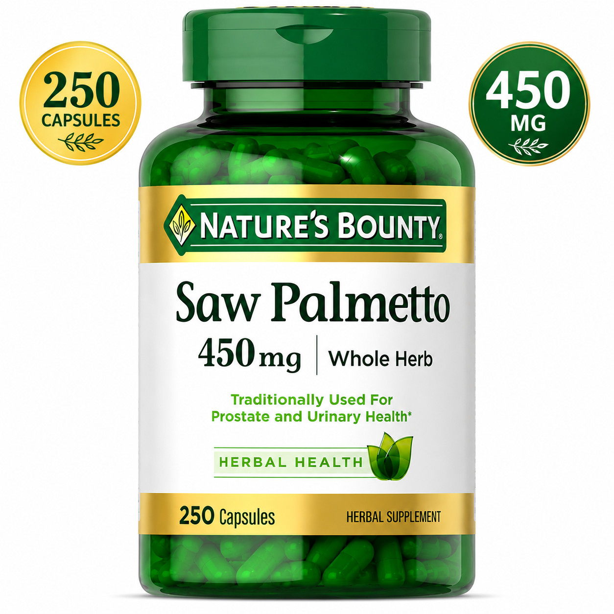 Nature’s Bounty Saw Palmetto 250 Count Herbal Supplement For Men’s Health