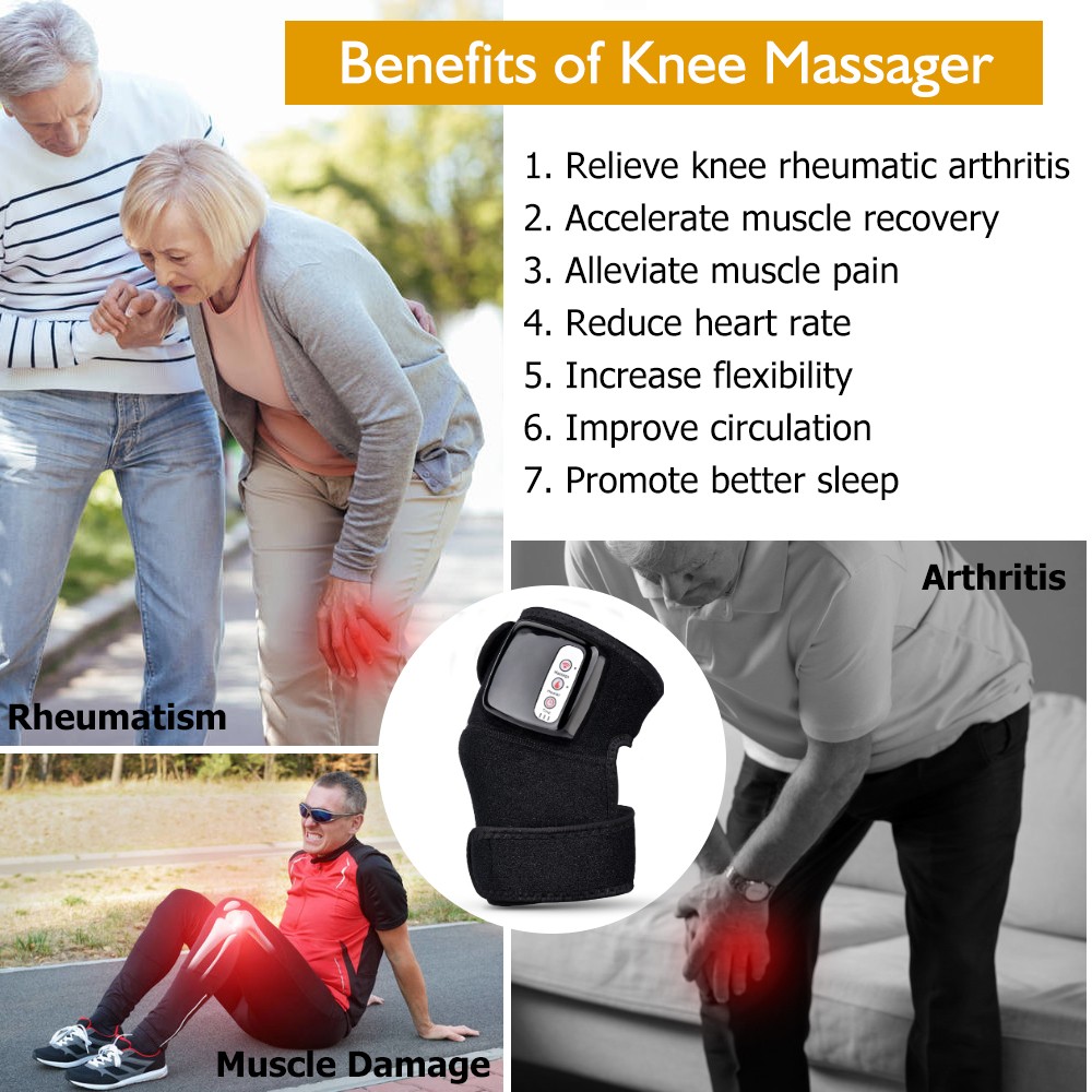 Electric Infrared Heating Knee Massager Wrap Elbow Joint Support Vibration Thera