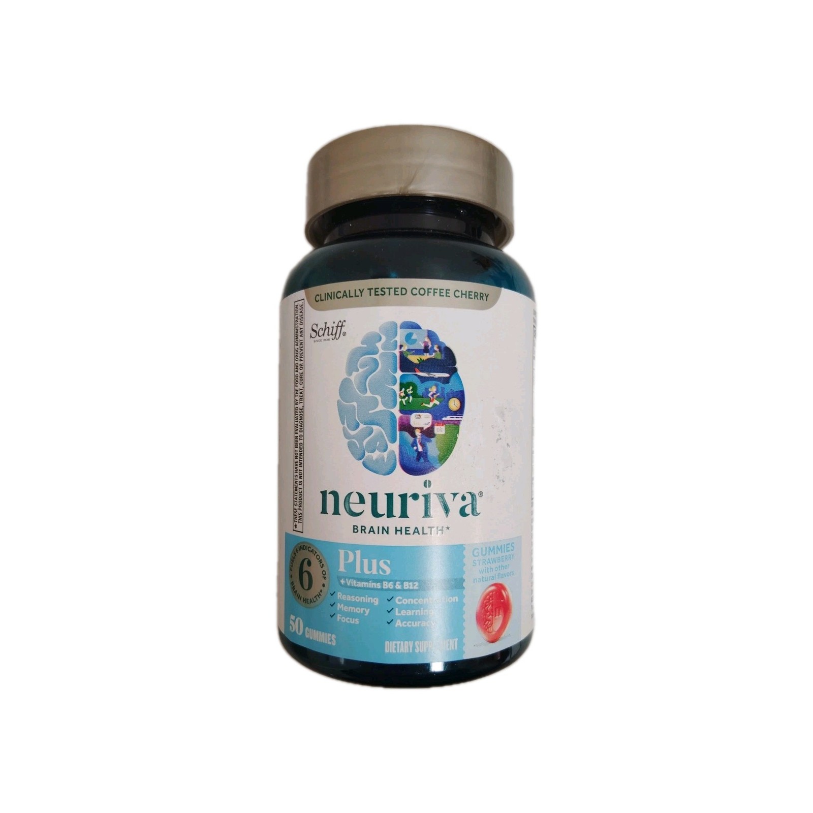 Neuriva Plus Brain Performance Strawberry 50 Gummies EXP 2/2026