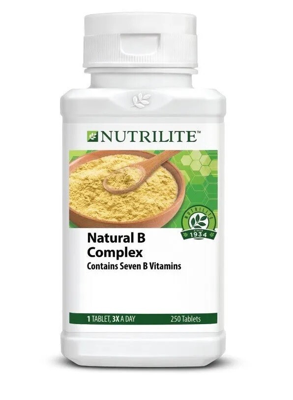 NUTRILITE Natural B Complex Contains Seven B Vitamins 250 Tabs. + Tracking