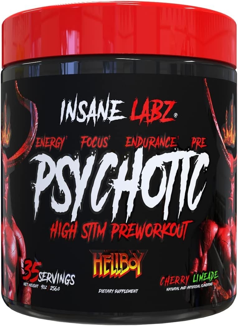 Insane Labz PSY-CHO-TIC Hellboy Hardcore Pre-Workout Focus 35svg Pick Flavor