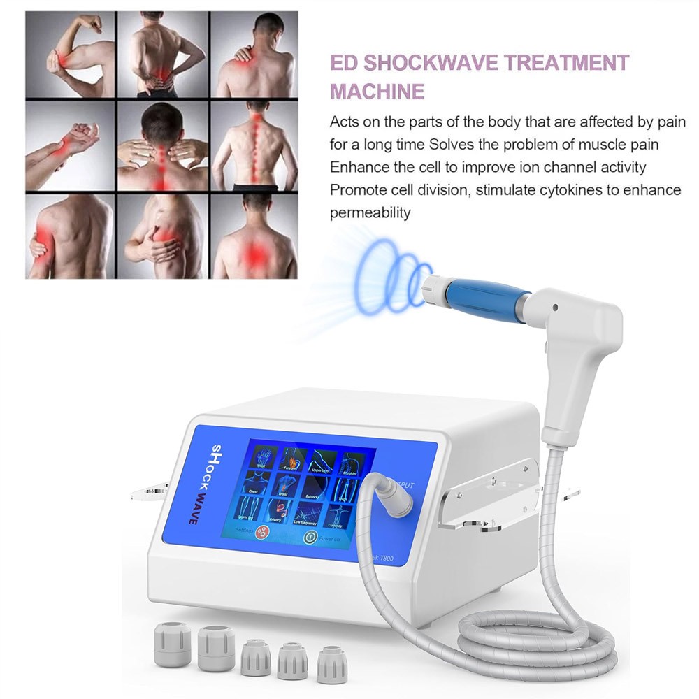 Kalecope 10 Bar ESWT Pneumatic ED Shockwave Therapy Machine Body Pain Relief USA