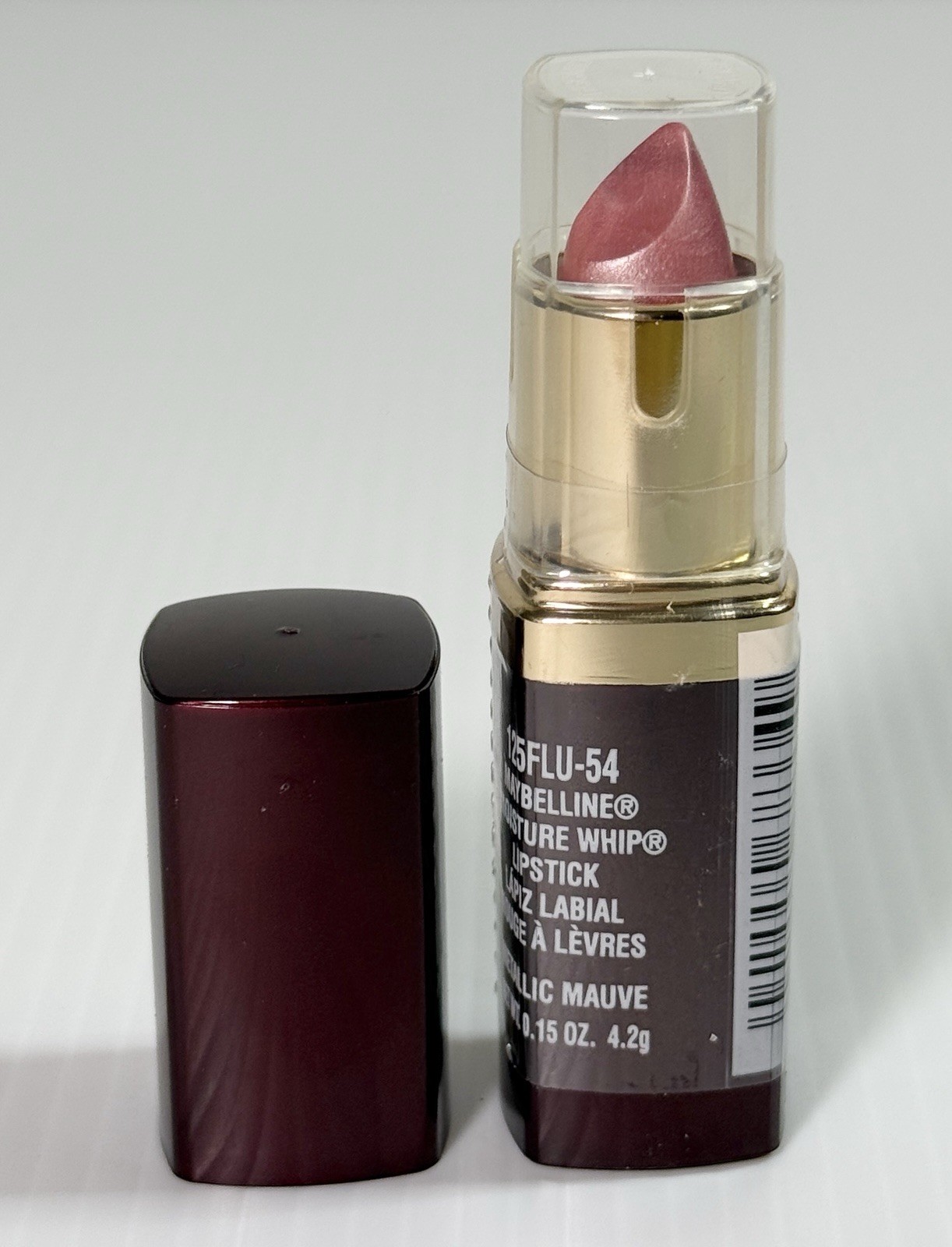 Maybelline Moisture Whip Lipstick METALLIC MAUVE #186 NEW Sealed