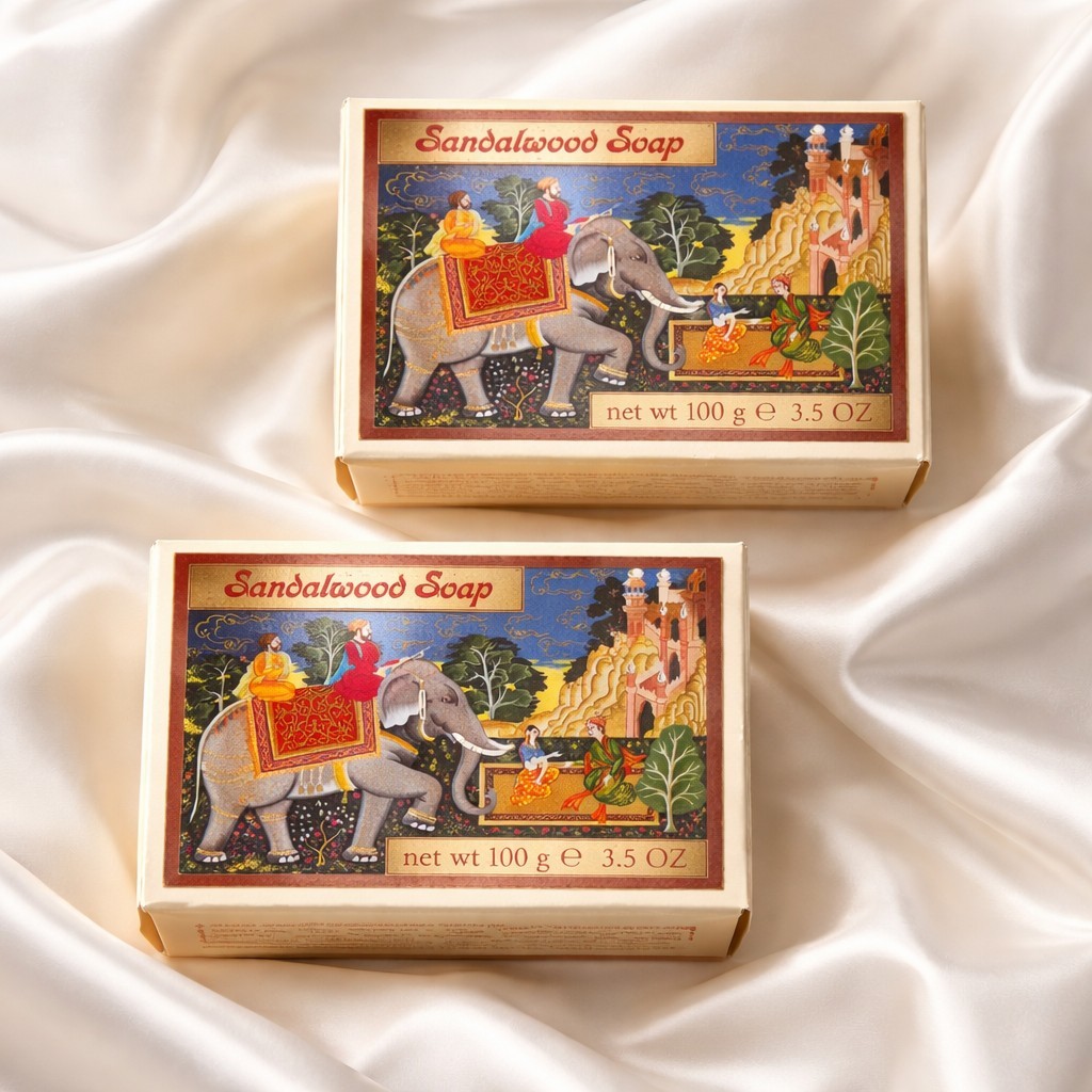 Vtg 2 Bars Crabtree & Evelyn Sandalwood Soap 3.5oz Made In Switzerland NOS