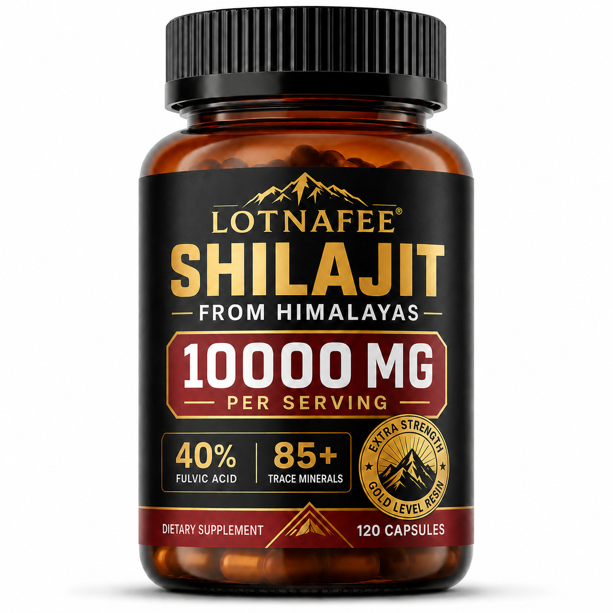 Lotnafee 100% Pure Himalayan Shilajit (Soft Resin)—Organic, Highly Potent, and