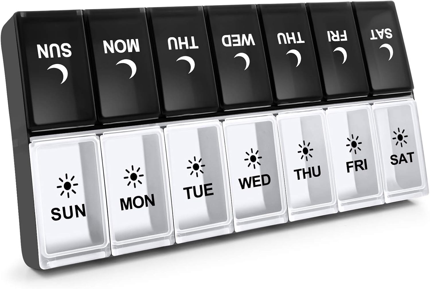 7 Day Pill Organizer Twice Daily AM PM Medicine Box Large Travel Pill Case