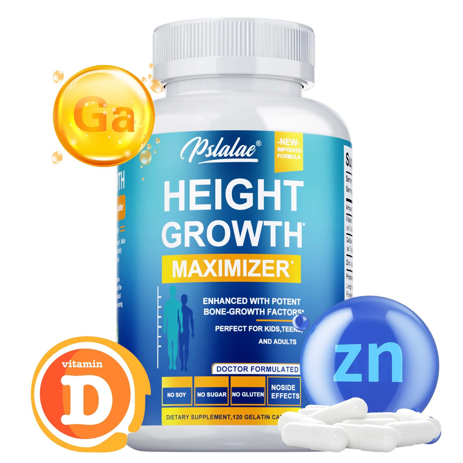 Height Growth Maximizer – Natural Height Increase Supplements – with Vitamin D