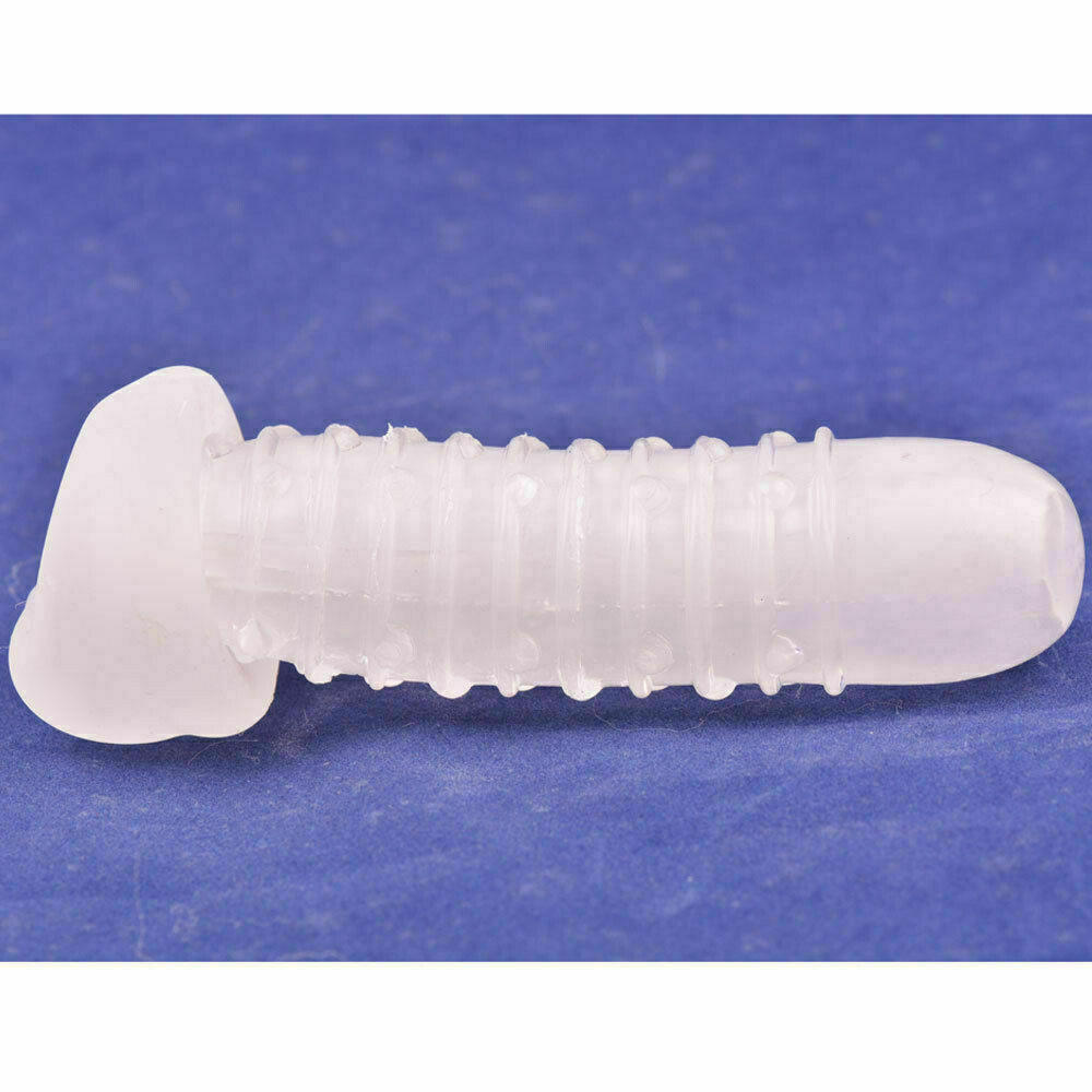 6.7″ Silicone Condom Reusable Realistic Penis Extender Sleeve Enlarger Bigger