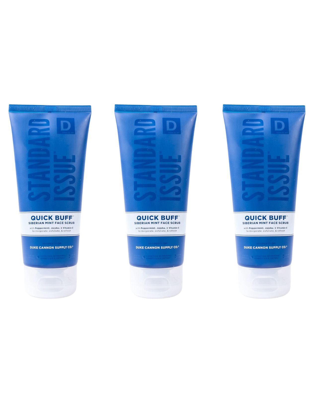 3PK Duke Cannon Quick Buff Siberian Mint Face Scrub – 6 FL OZ EACH – FAST SHIP