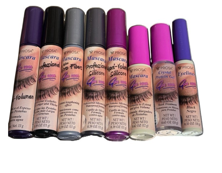 8pcs set PROSA Mascara 7 Rimels + Eyeliner