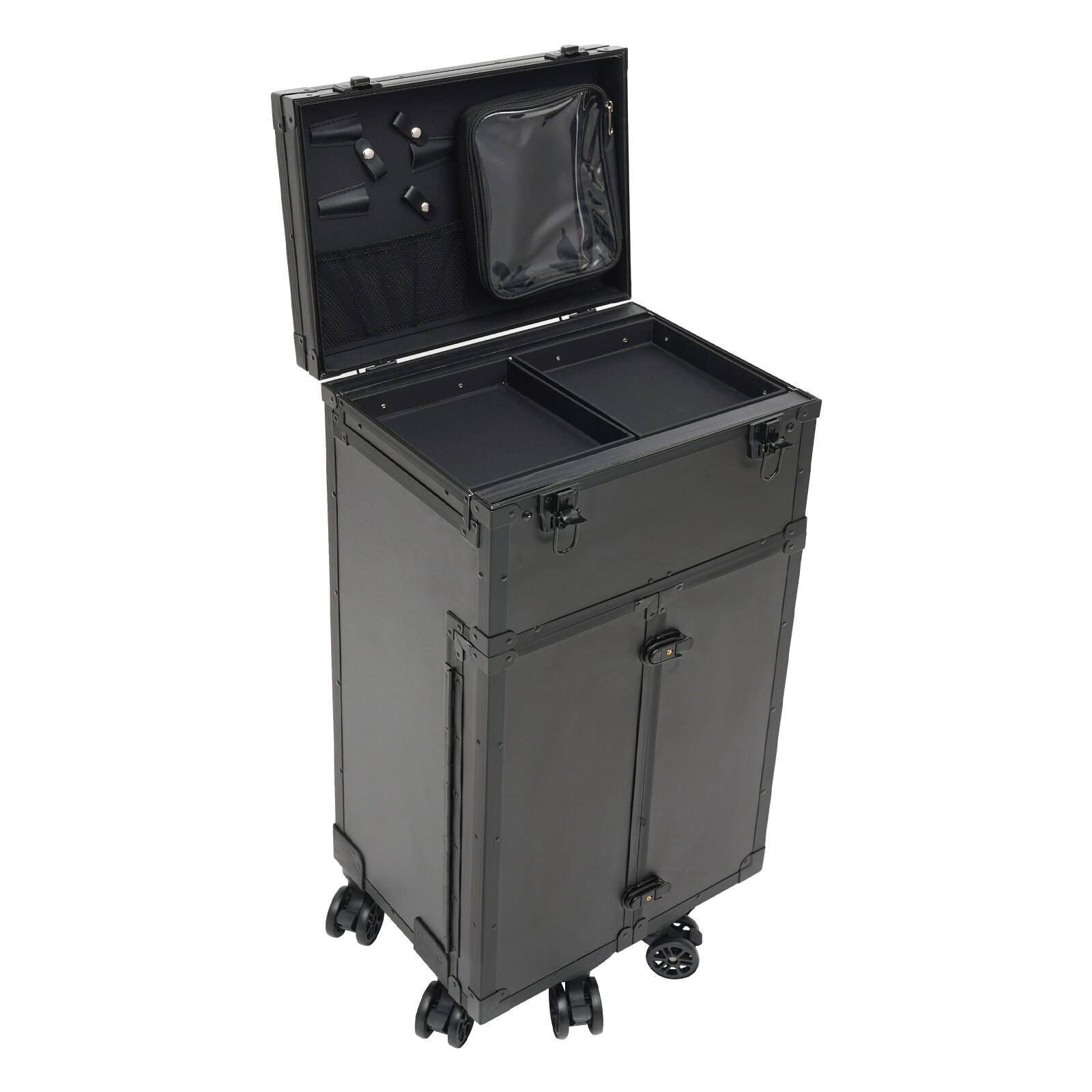 Professional Makeup Case Organizer Travel Case Rolling Makeup Cosmetics Case