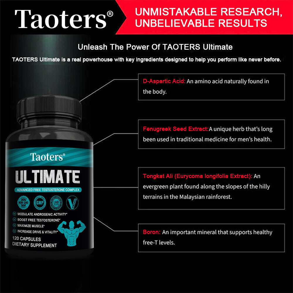 Testosterone Booster for Men – Energy Muscle Growth Strength Desire Testosteron