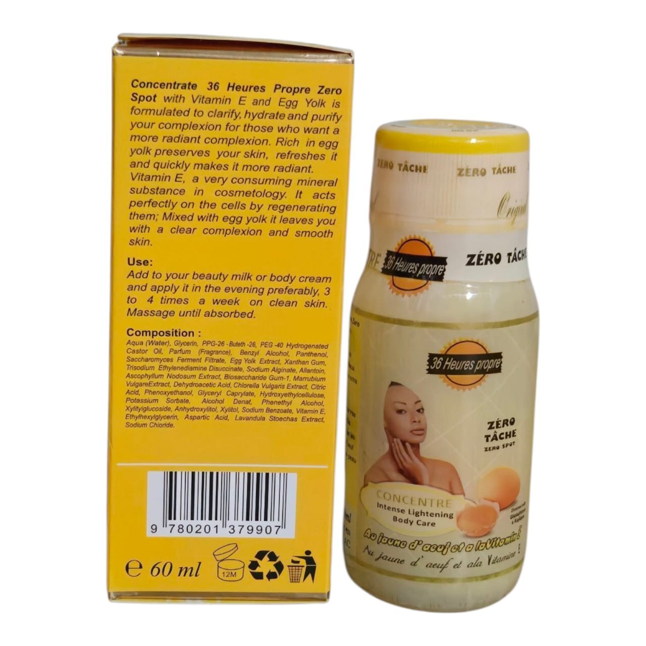 36 Heures egg yolk Propre Zero Tache serum 1piece
