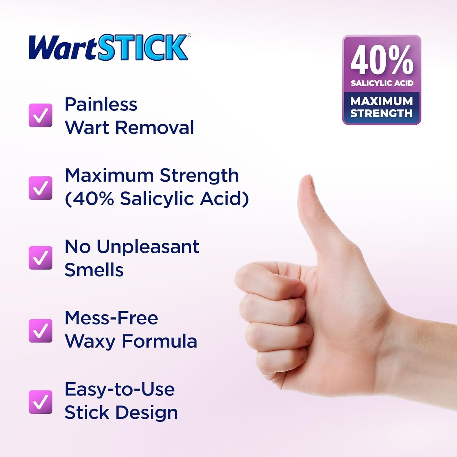 ( 2 Pack ) WartStick Maximum Strength Salicylic Acid Solid-Stick 0.2 Oz (5.1 g)