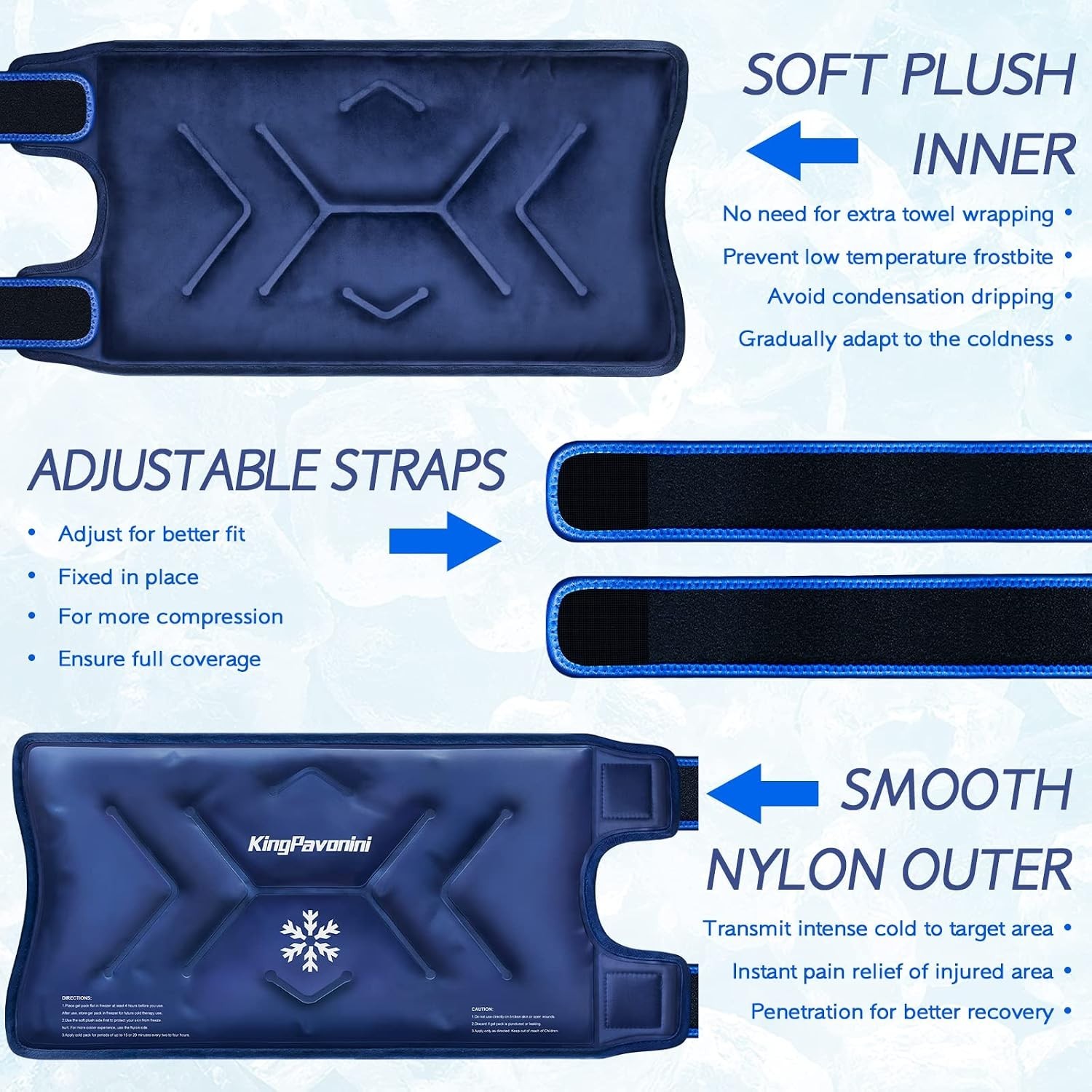 Comfortable XXL Ice Wrap for Comprehensive Knee Coverage – Pain Relief Solution