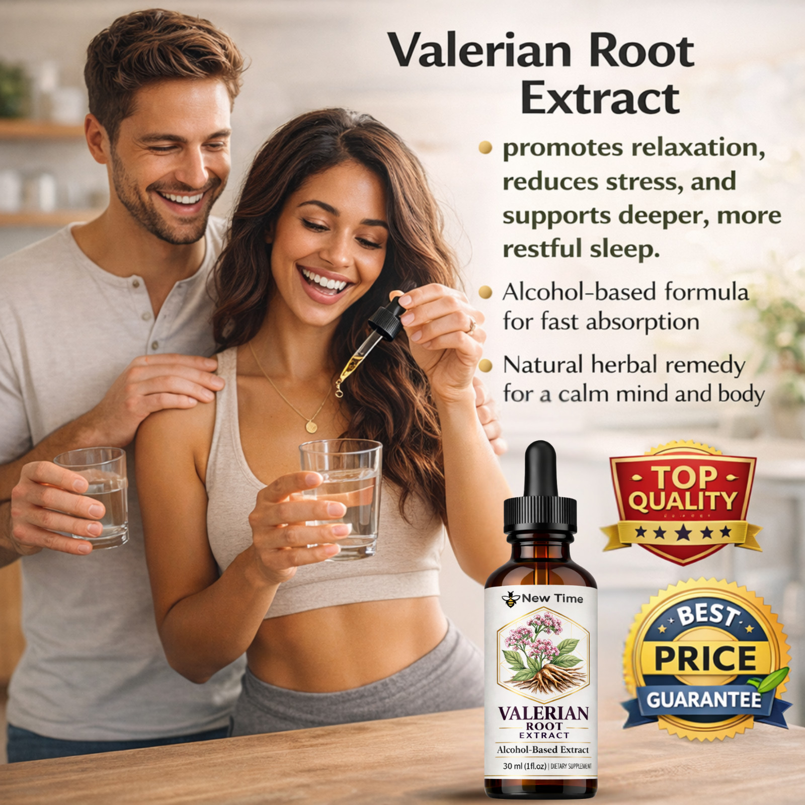 Valerian Root Liquid Extract Sleep Support Herbal Drops 30ml (1 fl oz)