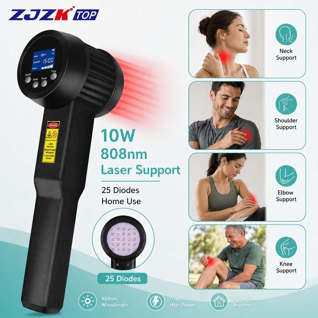 10W 808nm Laser Therapy Device 25 Diode for Shoulder, Neck and Knee Pain Relief