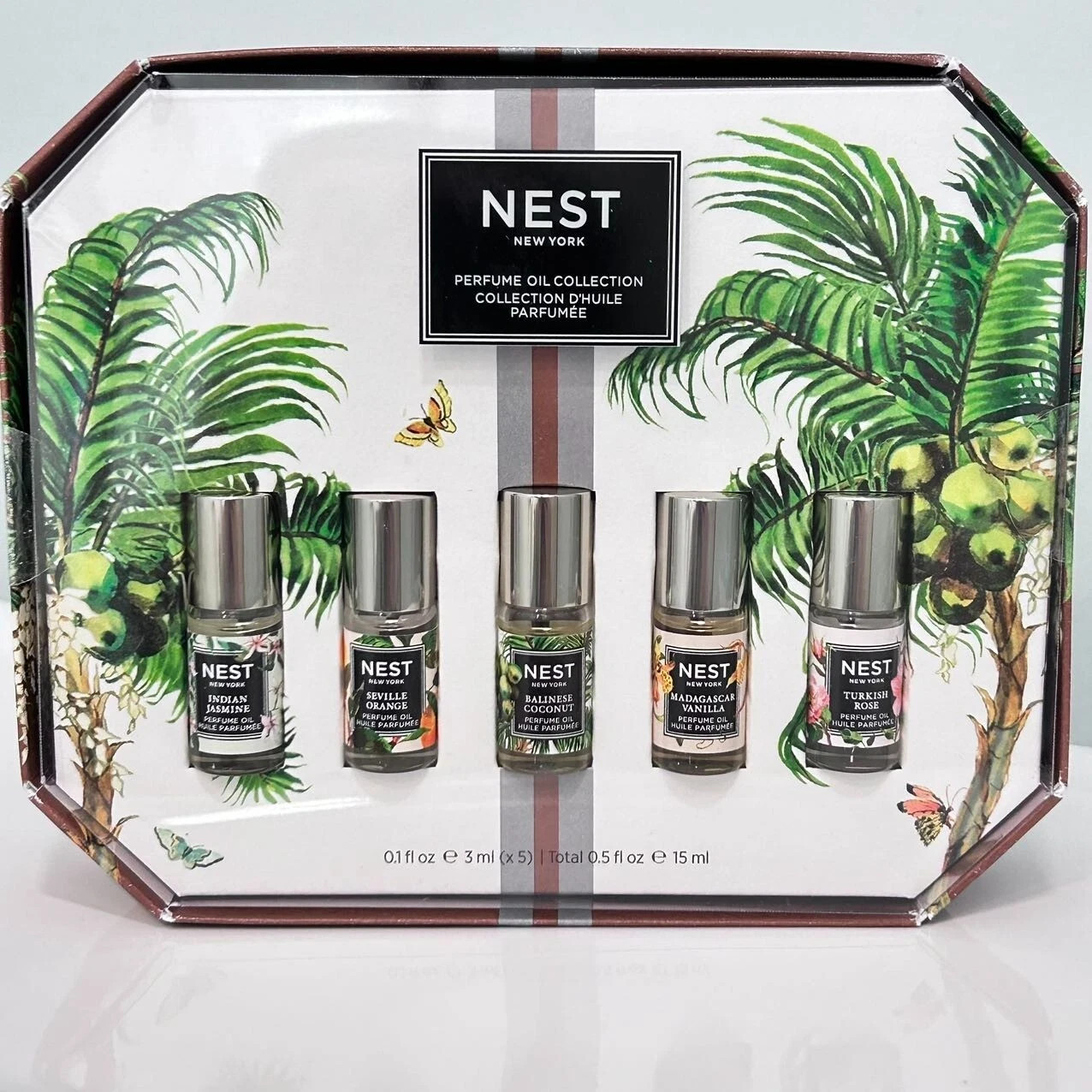 New NEST Orange+Jasmine+Rose+Coconut+Vanilla 5pc Perfume Oils Set 5x 3ml/0.1 oz