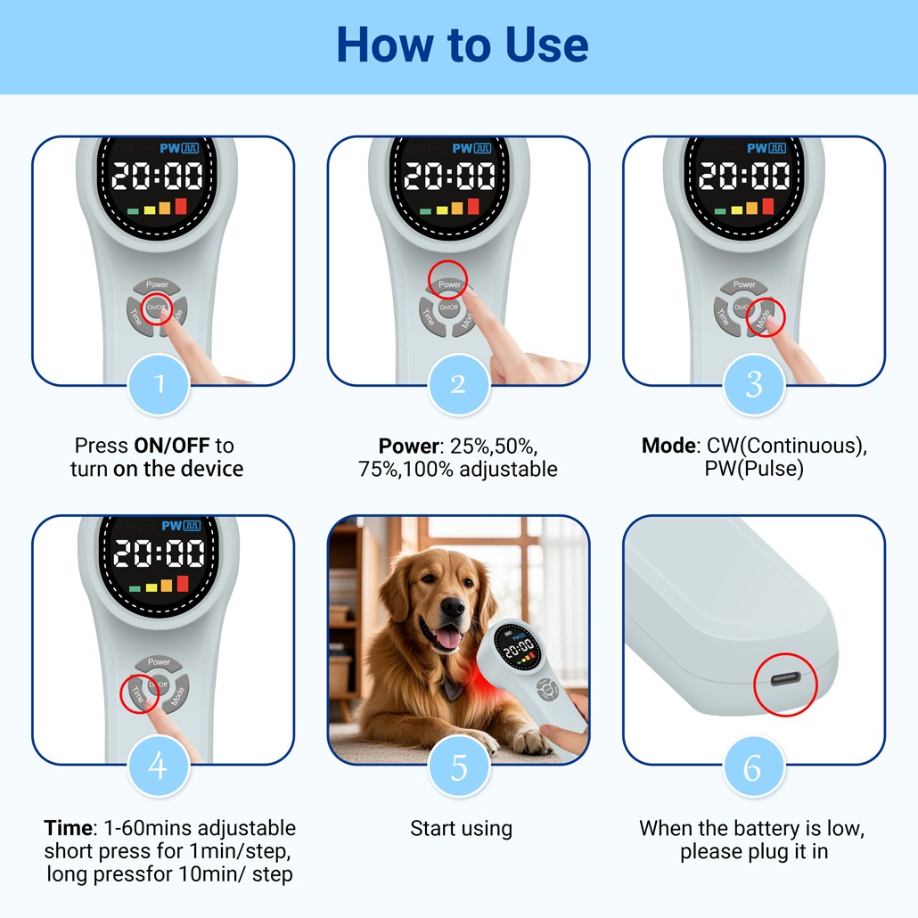 1760mW Handheld Cold Laser Therapy Device LLLT 660nm 810nm 980nm for Pain Relief
