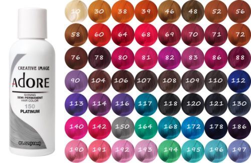 Adore Semi Permanent Hair Dye – 4OZ/118mL Pick Your Color