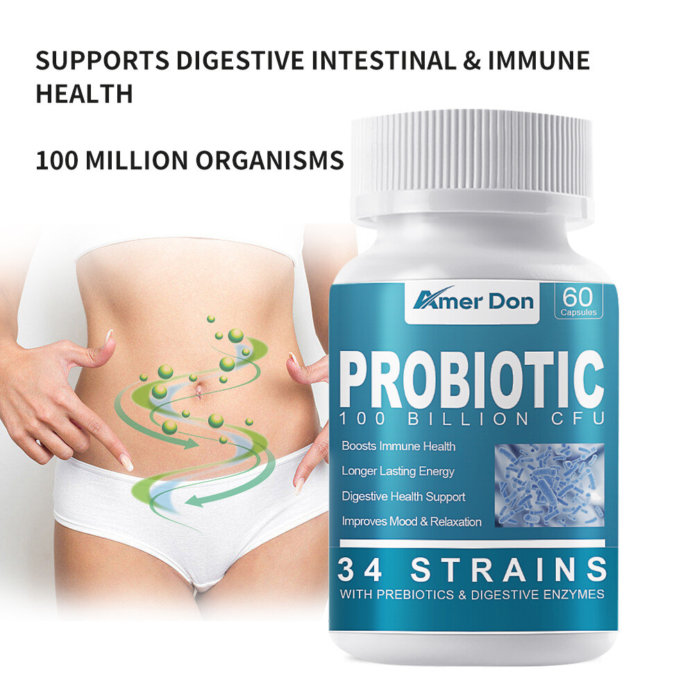 Raw Probiotics 100 Billion CFU Potency Digestive Immune Health 120 Capsules USA
