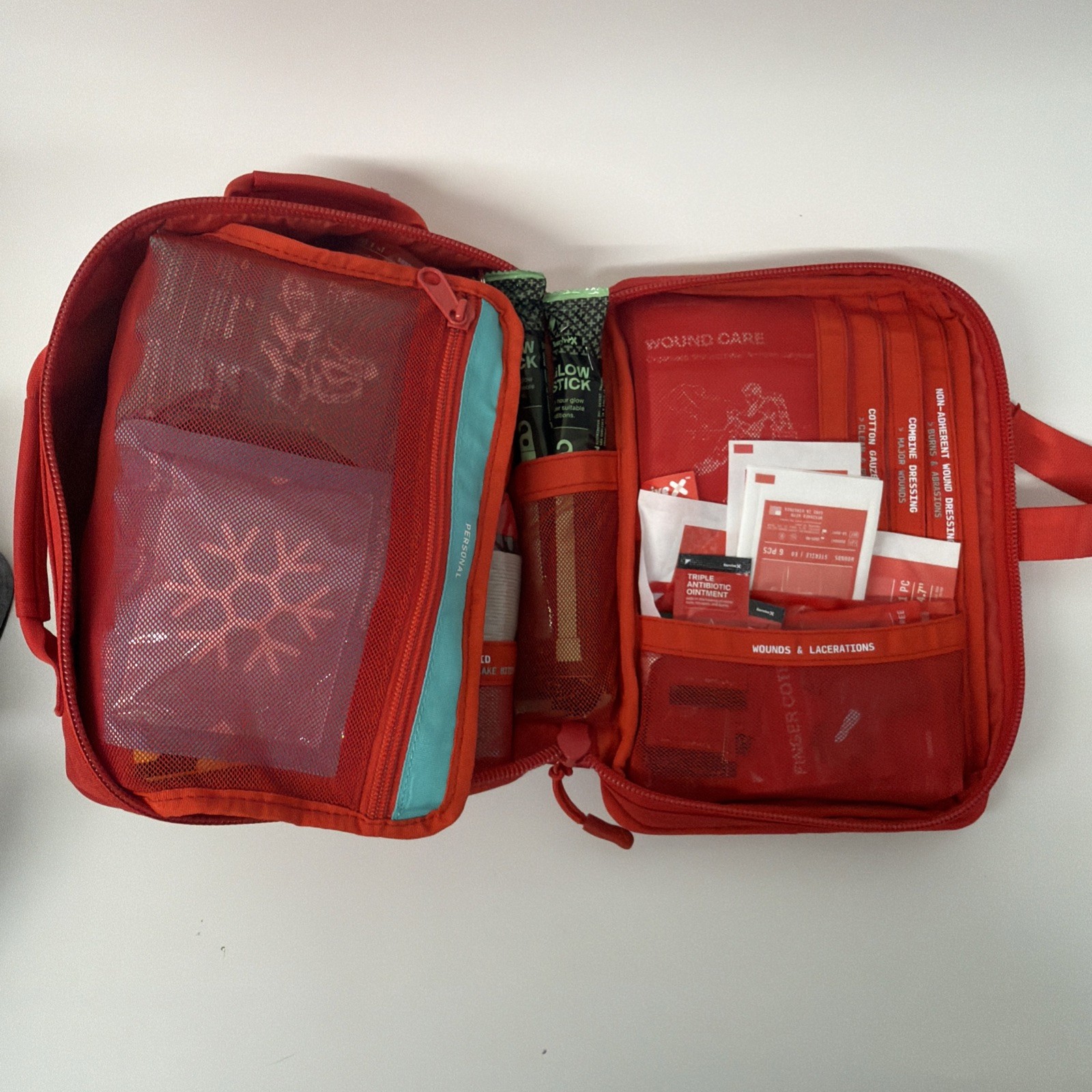 Survive X Large First Aid Kit Color Coded for Car Travel Home Camping Backpack