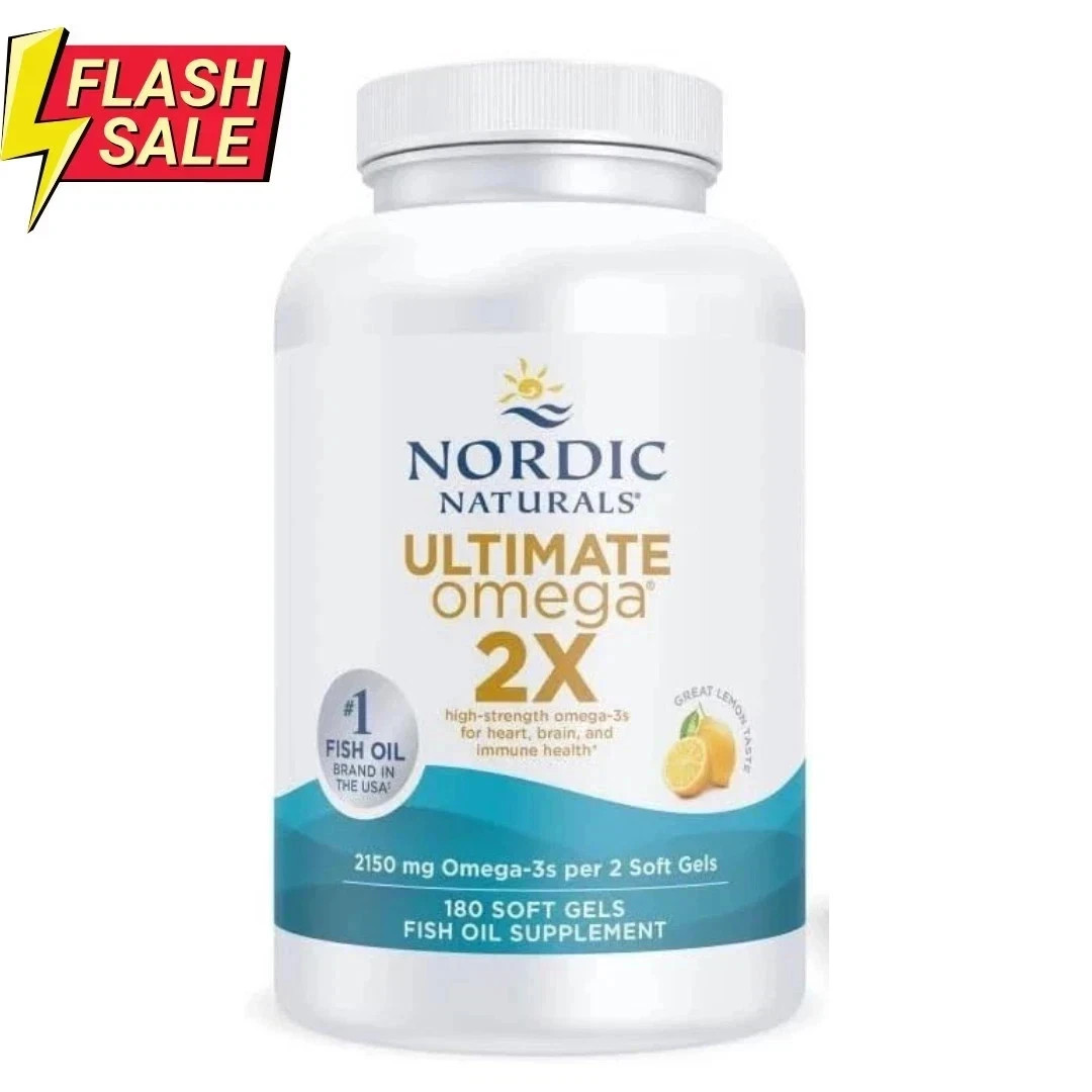 Nordic Naturals Ultimate Omega 2X 180 Softgels Extra Strength Fish Oil New