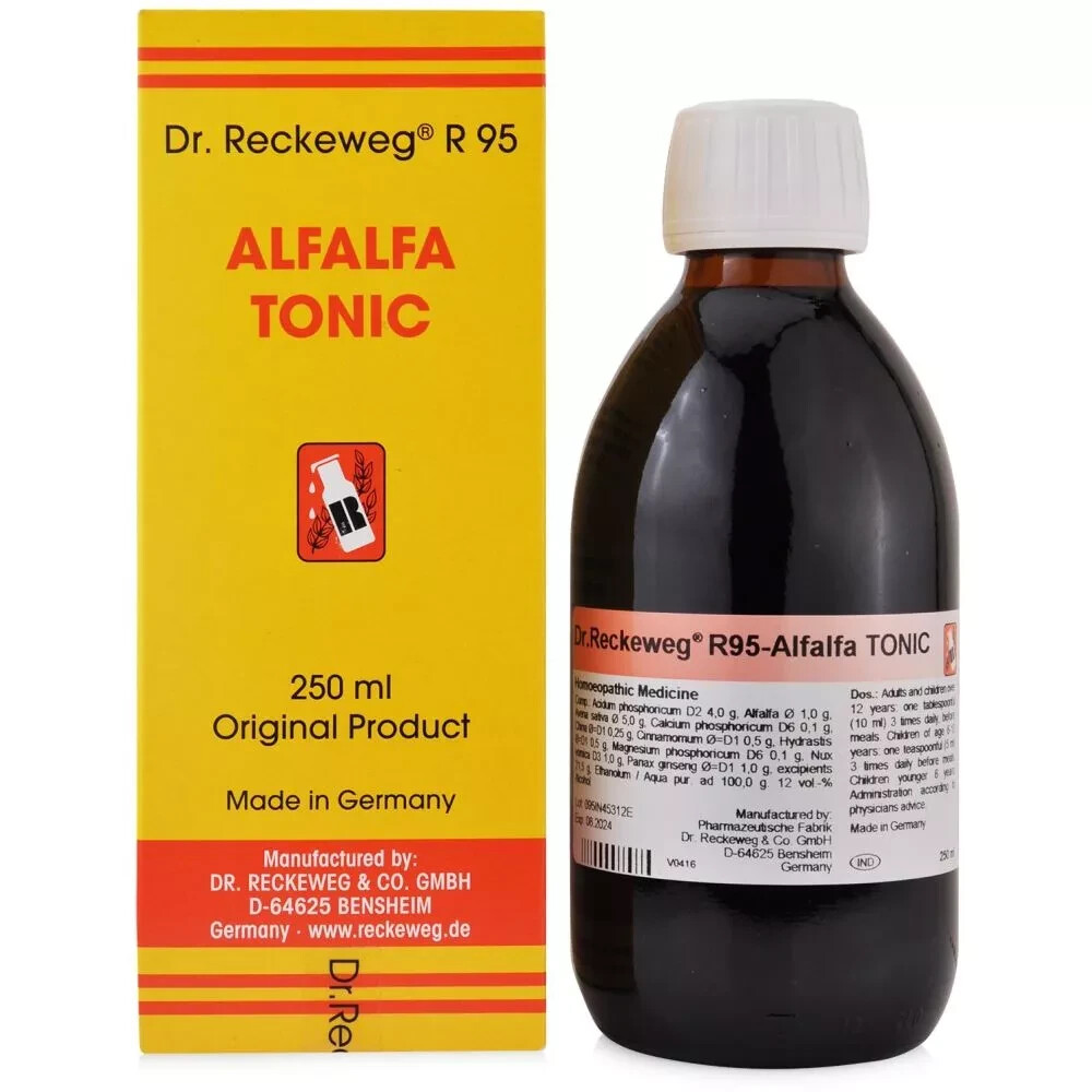 Dr Reckeweg R95 Alfalfa Tonic Pack of 250 ml Product expires after May 2027