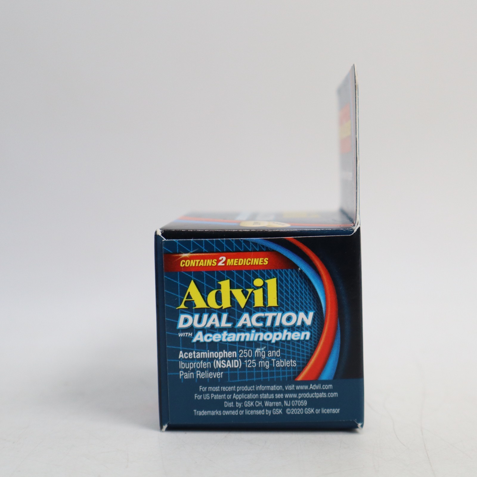2 PACK Advil Dual Action Coated Caplets with Acetaminophen, 36 ct EXP 02/2026