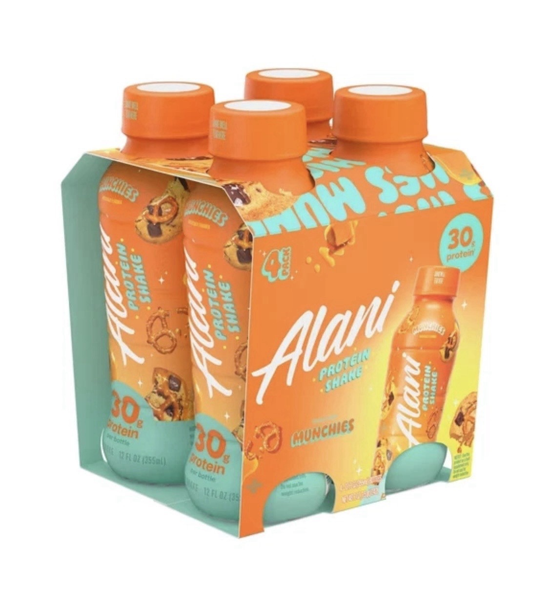 Alani Nu Protein Shake, Munchies, 12 fl oz, 8 Pack, 30g Protein, Gluten Free