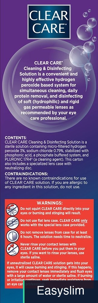 Hydrogen Peroxide Contact Lens Solution 12 FL OZ Twin Pack Bubble Action
