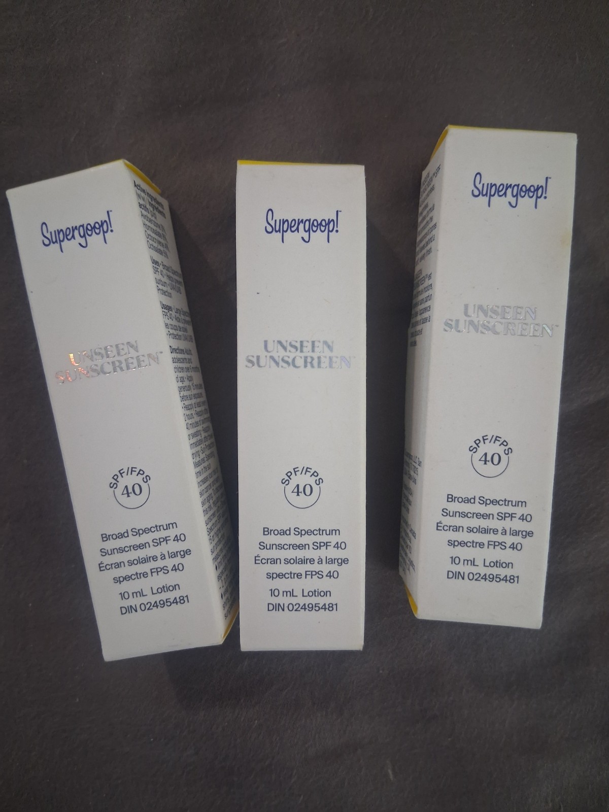 3 supergoop unseen sunscreen spf 40 10 Ml Bottles