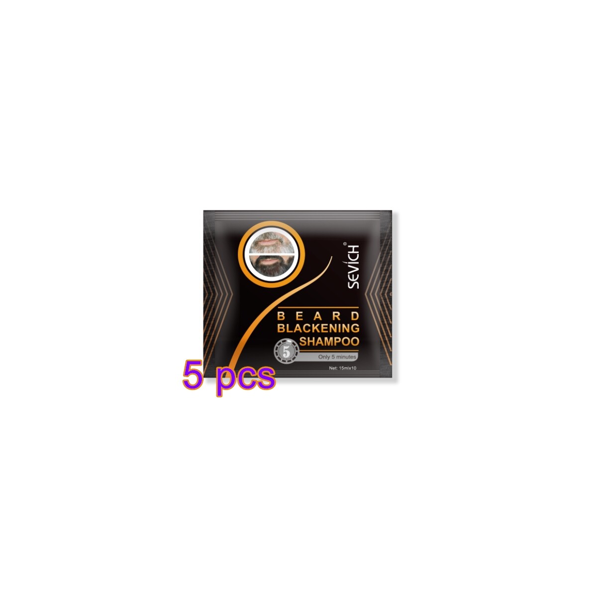 Sevich Men Beard Hair Color Instant Dye Black Mustache Beard Darkening Shampoo