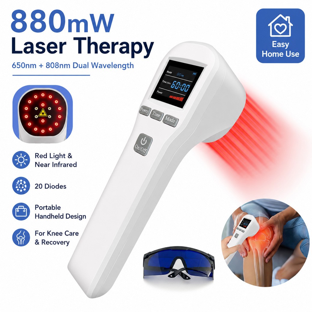 16x650nm+4x808nm Home Laser Therapy Device for Back Neck Elbow Knee Pain Relief