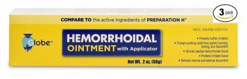 Hemorrhoidal Ointment 2 oz (Compare to PREPARATION H) – 3 packs!