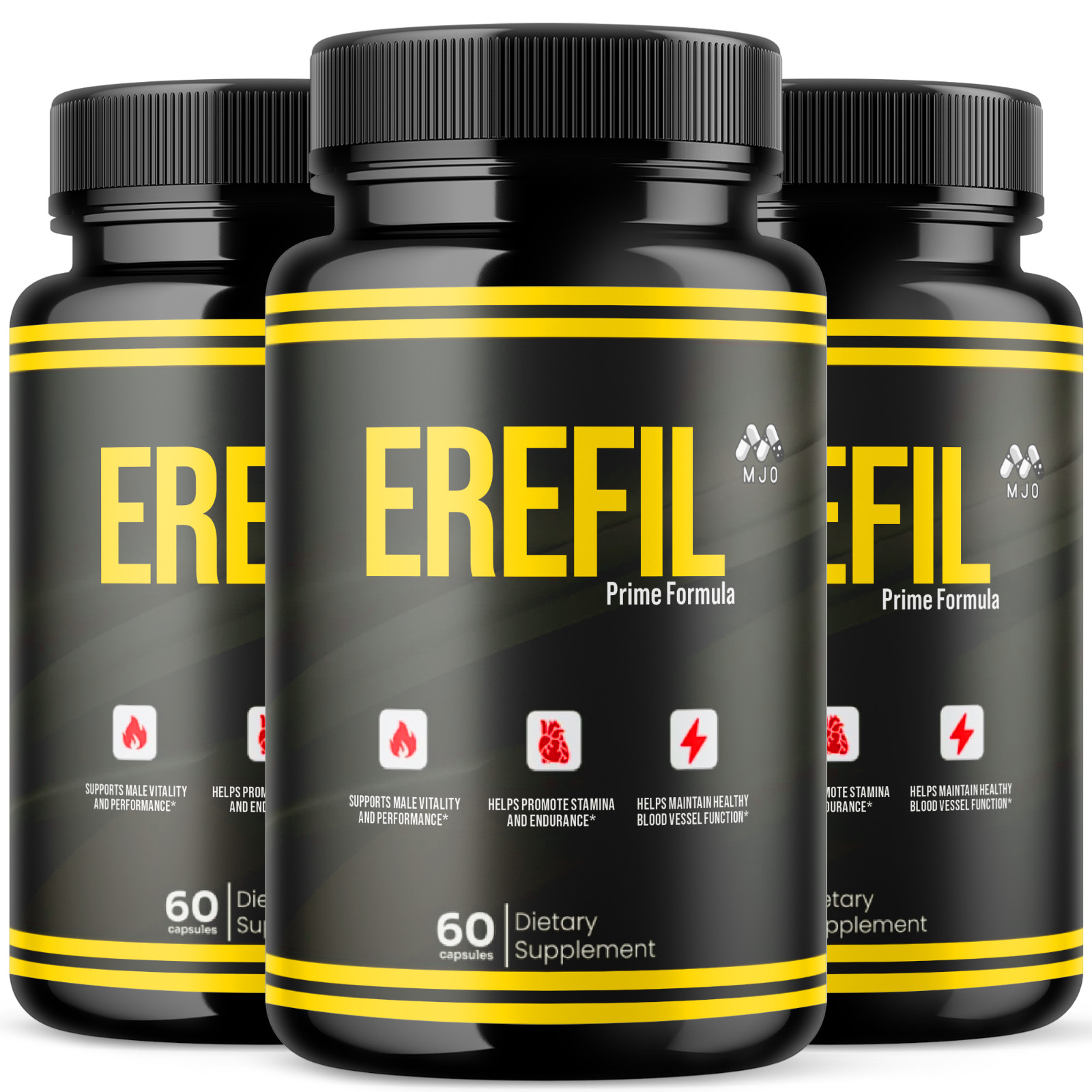 (3 Pack) Erefil Advanced Male Health Max Support Supplement Ero Fil 180 Capsules