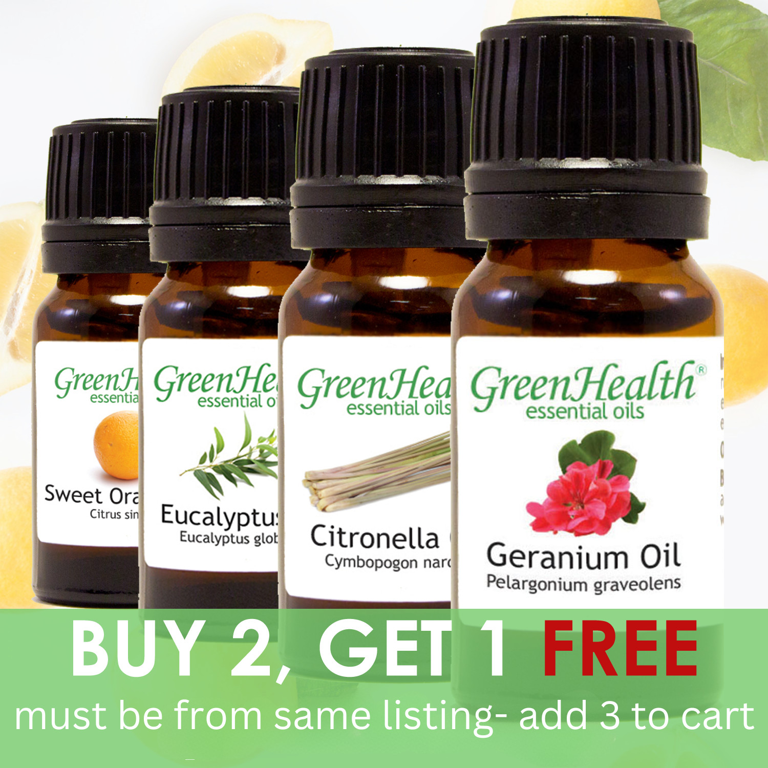 Essential Oils 10 ml – Pure & Natural – 50+ Popular Oils – GreenHealth
