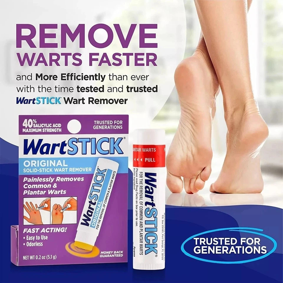 ( 2 Pack ) WartStick Maximum Strength Salicylic Acid Solid-Stick 0.2 Oz (5.1 g)