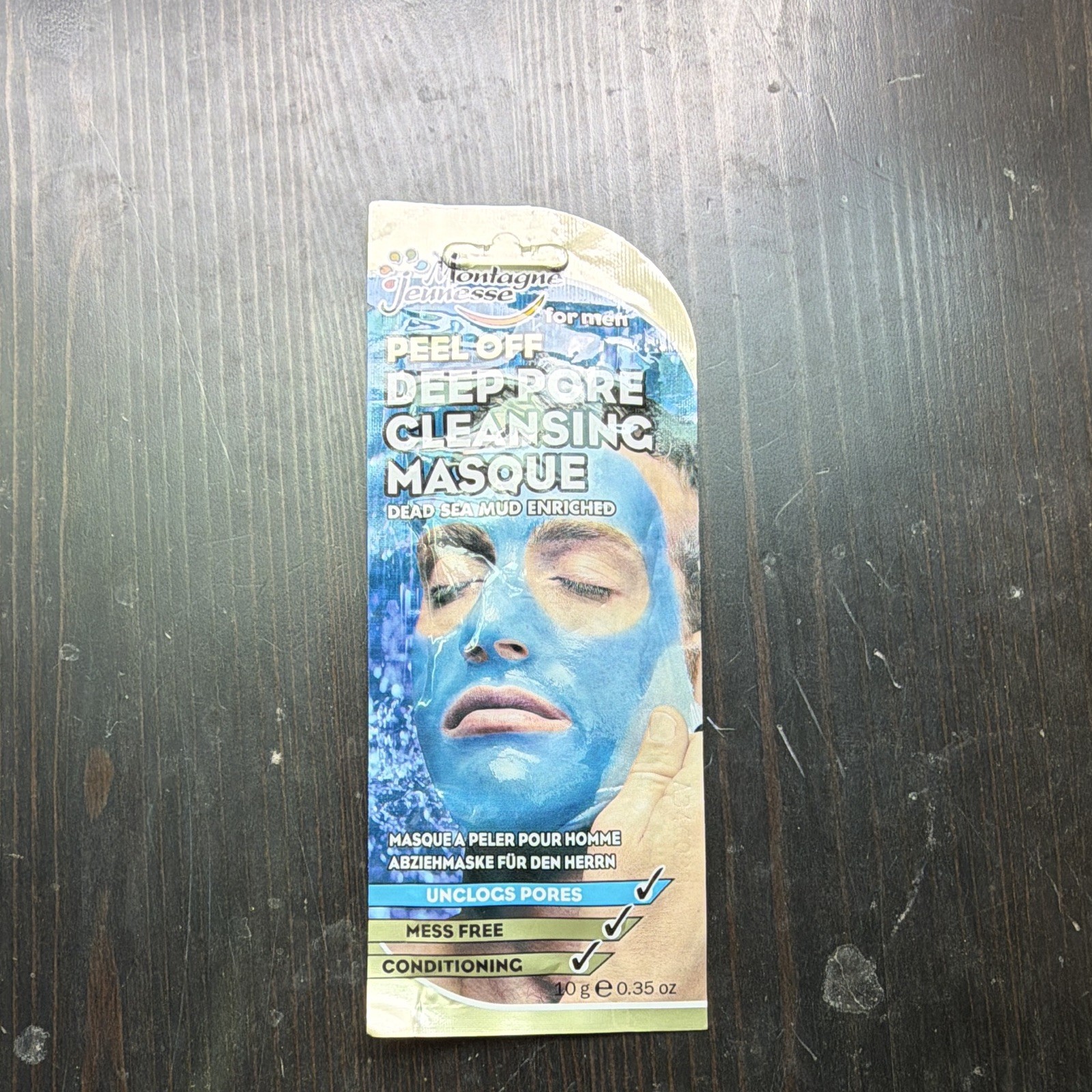 Montagne Jeunesse For Men Peel-Off Mask Deep Pore Cleanse Peppermint 0.35oz