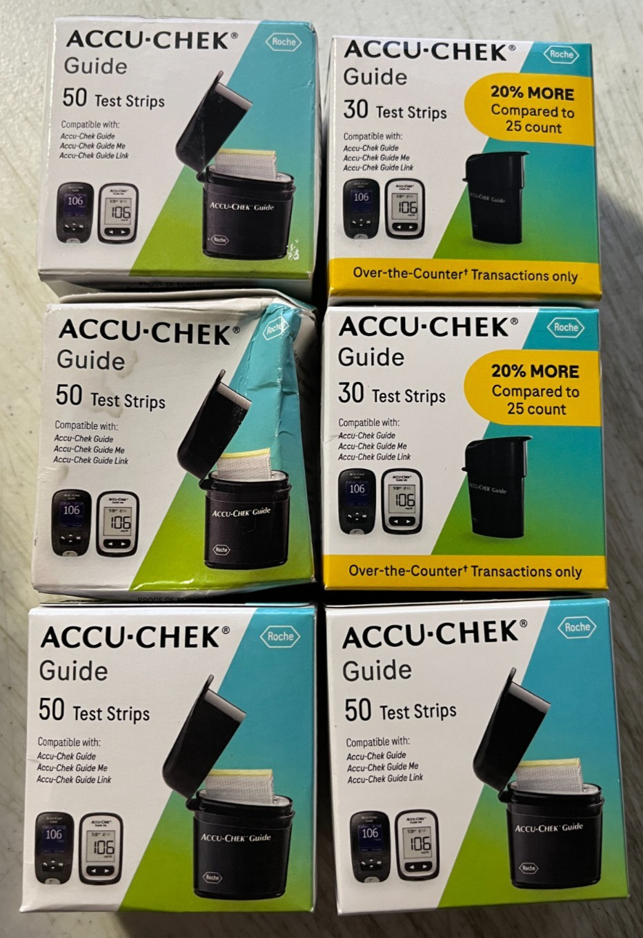 260 Accu-Chek Guide Diabetic Blood Glucose Test Strips Expire 12/2026 – 11/2027