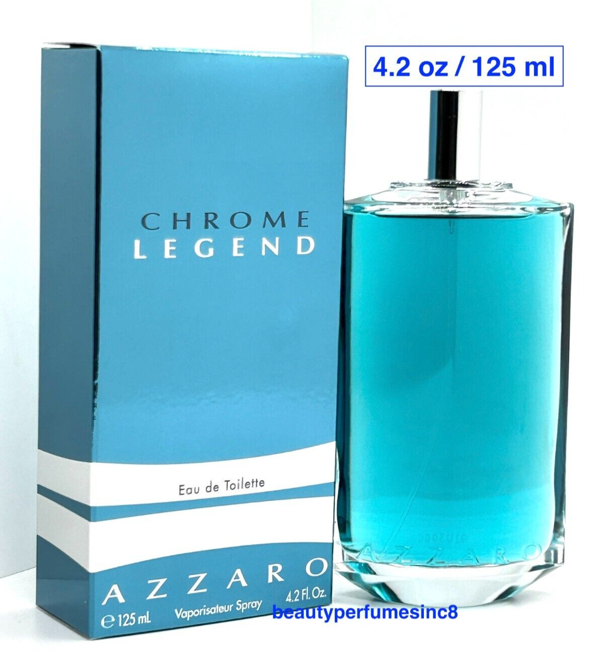 Chrome Legend By Azzaro 4.2 oz /125 ml EDT Spray Perfume For Men New In Box