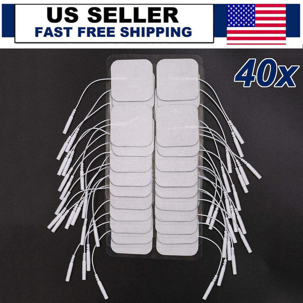 40 Electrode Pads Replacement Unit 7000 3000 2×2 Muscle Stimulator BULK