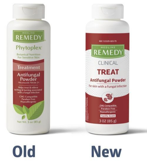 New Medline Remedy Treat Antifungal Powder, Scented, 3 oz. Bottle, 2 pack