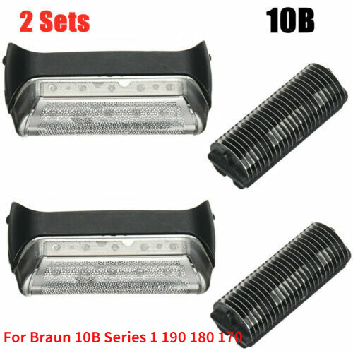 2x Shaver Foil Screen Cutter Blades Head Fits Braun 10B Series 1 190 180 170