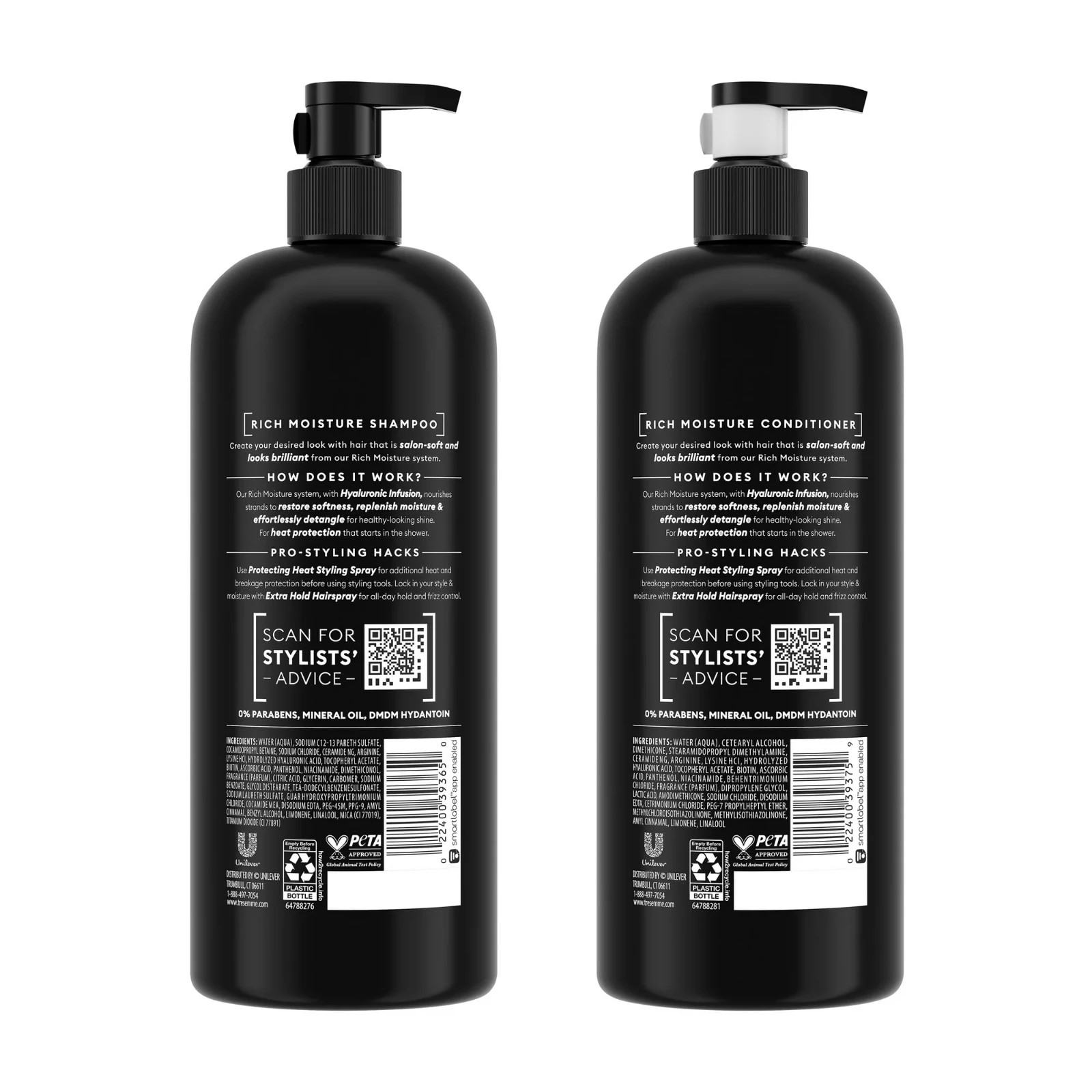 Tresemme Rich Moisture Shampoo and Conditioner Set, 28 Fl oz 2 Count