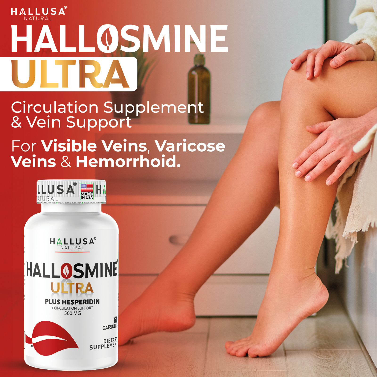 Hallosmine Ultra – Support Healthy Circulation – Blood Circulation Supplements