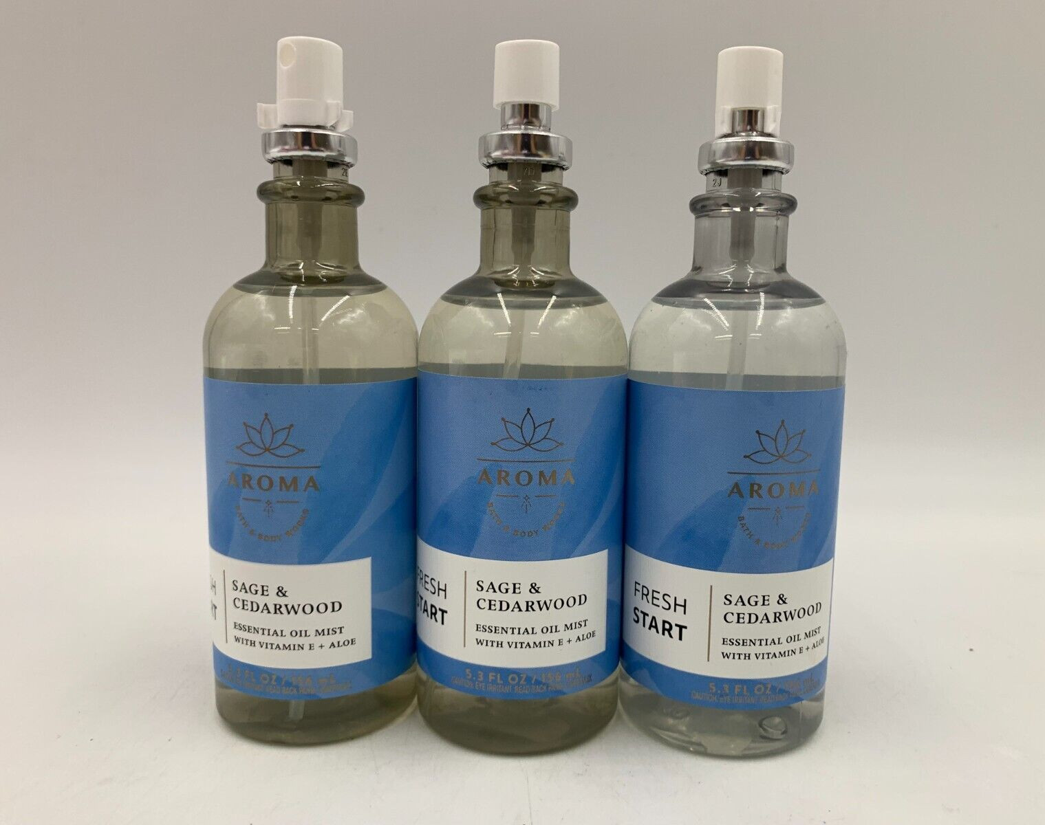 Bath & Body Works Fresh Start Sage & Cedarwood Oil Mist S/3 #1119A