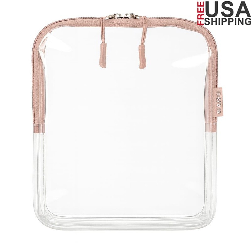 TSA Approved Clear Toiletry Bag Durable Reusable Quart Size Travel Organizer New
