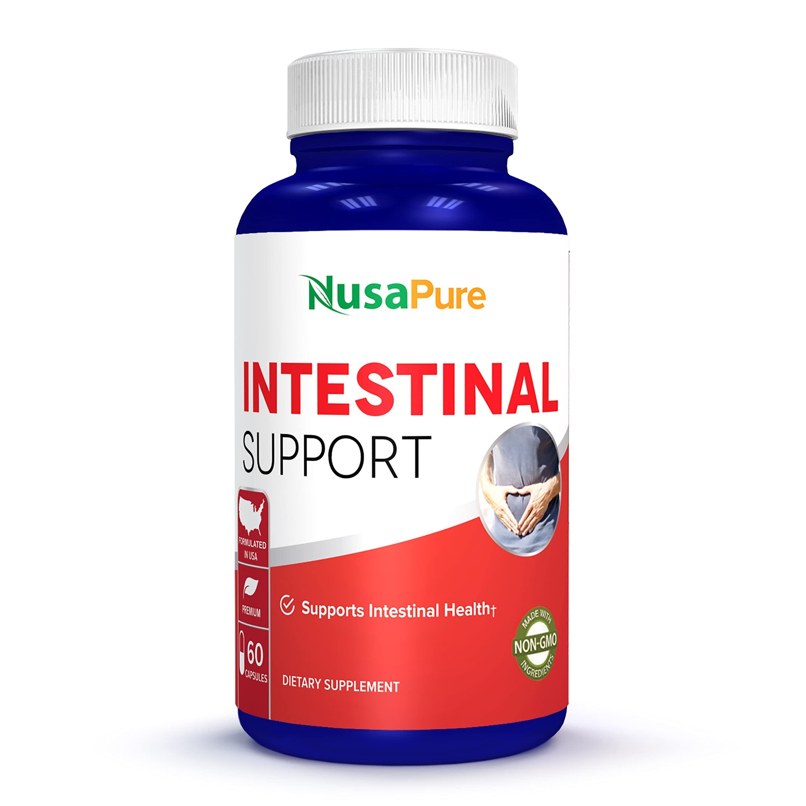 NusaPure Intestinal Support for Humans (Non-GMO) with Wormwood, Garlic