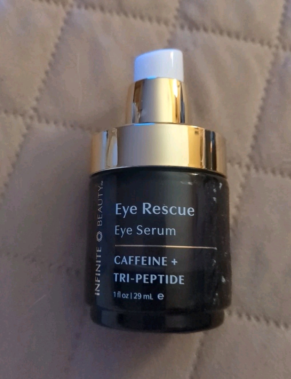 INFINITE BEAUTY EYE RESCUE CAFFEINE + TRI PEPTIDE EYE SERUM 1 FL OZ NEW